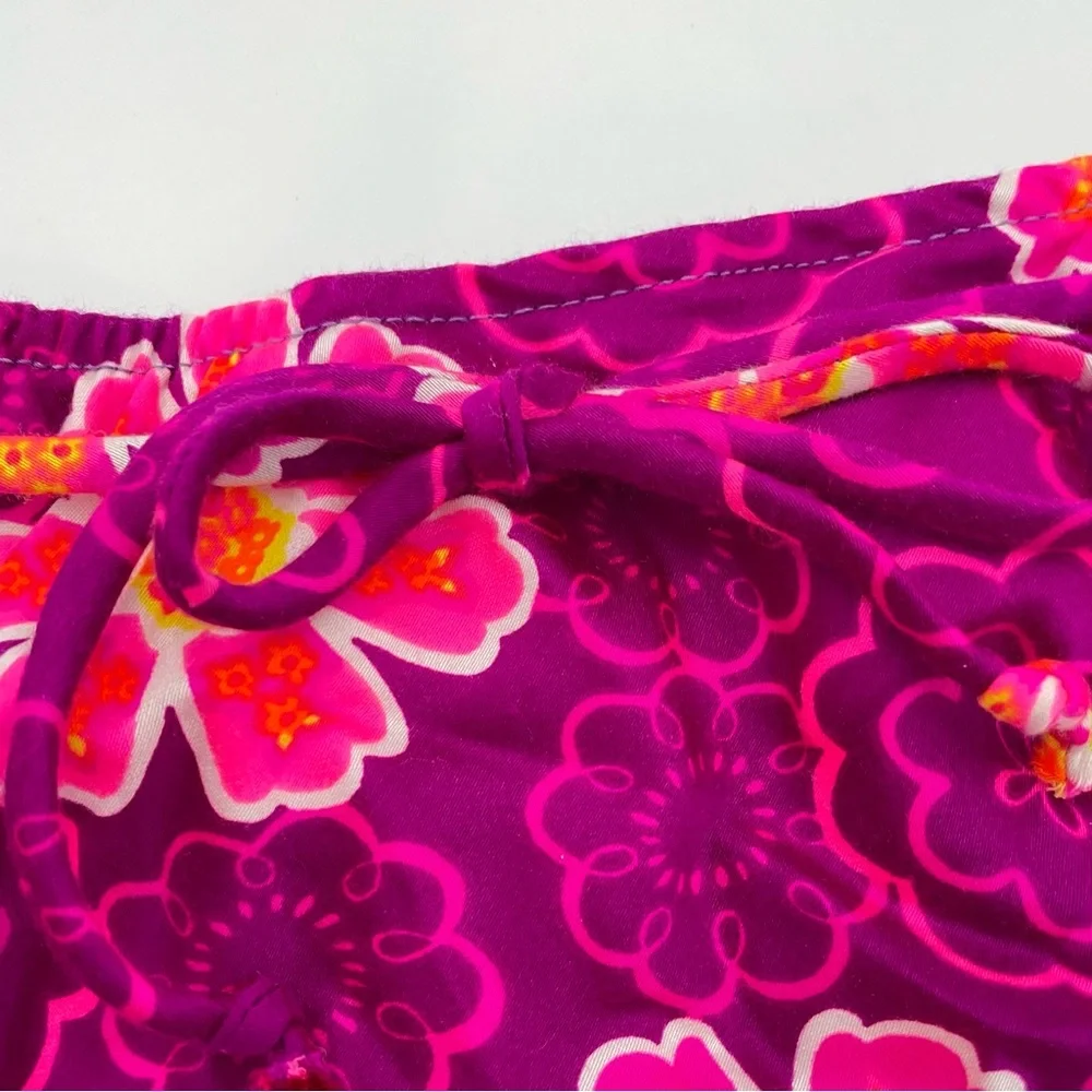 Vintage Hawaiian Bikini Bottom Floral Tropical Tie 1970s Swimsuit Bathing‎ Suit